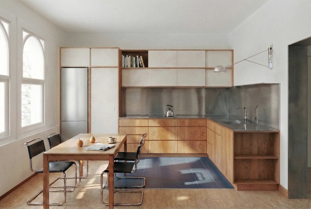 Kitchen with skylight in a renovated London home
